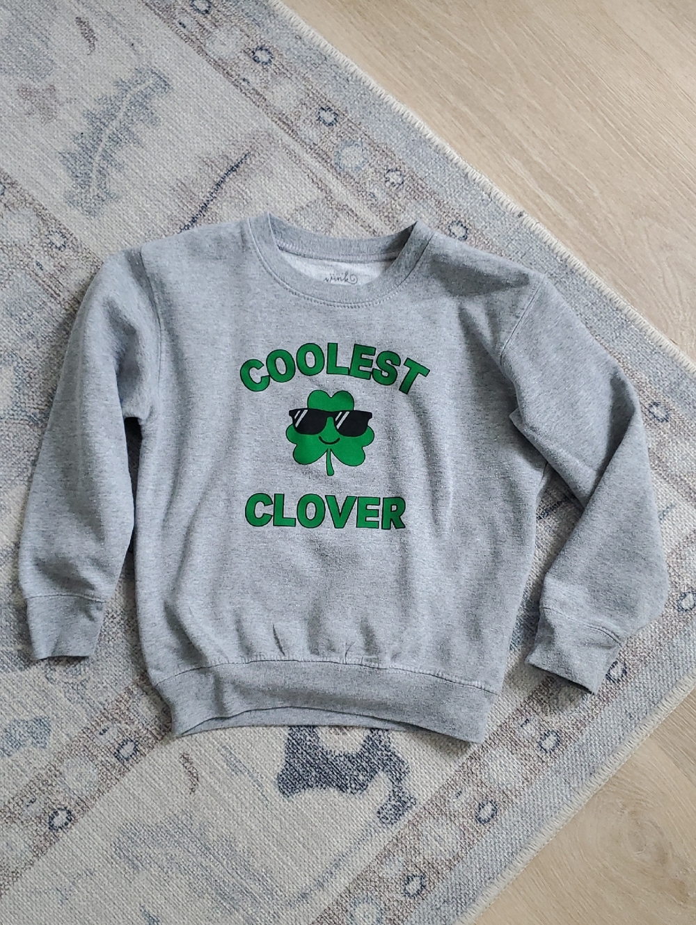 Sweet Wink Boys The Coolest Clover St. Patrick's Day Sweatshirt Sz7/8